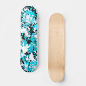 SPLATTER VAN BLAUW EN WITTE SCHIJF PERSOONLIJK SKATEBOARD (Voorkant)