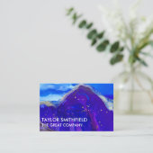 SPLATTER VAN PAARSE EN GOUDE PAKKEN VISITEKAARTJE (Staand voorkant)