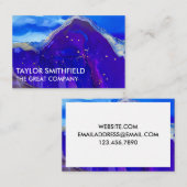 SPLATTER VAN PAARSE EN GOUDE PAKKEN VISITEKAARTJE (Voorkant / Achterkant)