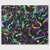 Splatter verf-kleurrijke cadeaupapier (Vlak)
