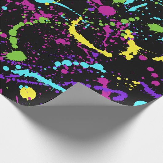 Splatter verf-kleurrijke cadeaupapier (Hoek)