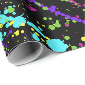 Splatter verf-kleurrijke cadeaupapier (Rol Hoek)