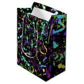 Splatter verf-kleurrijke medium cadeauzakje (Voorkant Gekanteld)