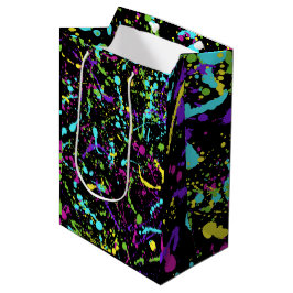 Splatter verf-kleurrijke medium cadeauzakje