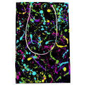 Splatter verf-kleurrijke medium cadeauzakje (Voorkant)