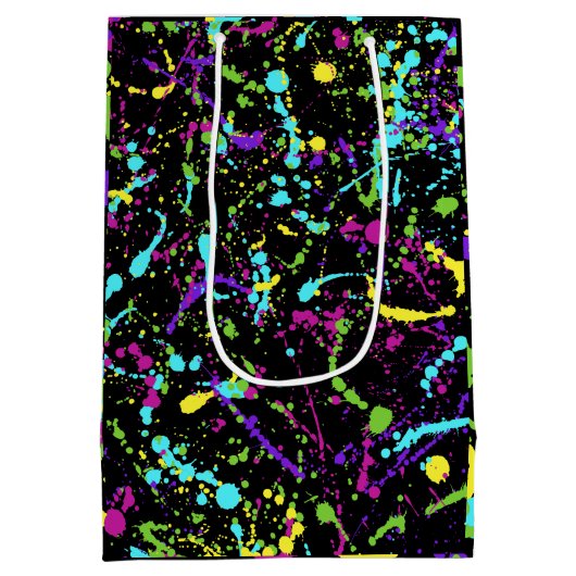 Splatter verf-kleurrijke medium cadeauzakje (Achterkant)