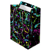 Splatter verf-kleurrijke medium cadeauzakje (Achterkant Gekanteld)