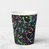 Splatter verf-kleurrijke papieren bekers (Voorkant)