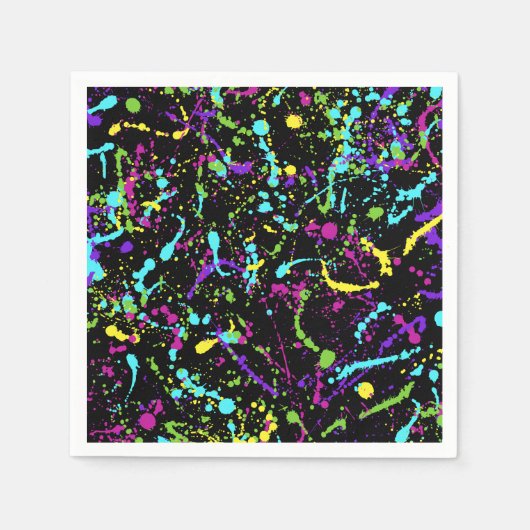 Splatter verf-kleurrijke servet (Voorkant)