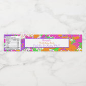 Splatter verf partij gepersonaliseerde waterfles waterfles etiket (Enkel label)