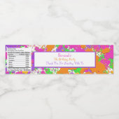 Splatter verf partij gepersonaliseerde waterfles waterfles etiket (Enkel label)