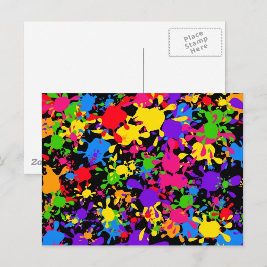 Splatter Wallpaper Briefkaart (Voorkant / Achterkant)