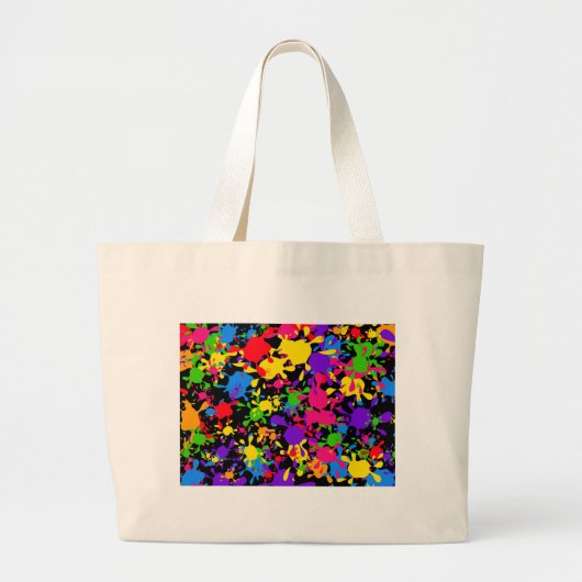Splatter Wallpaper Grote Tote Bag (Voorkant)
