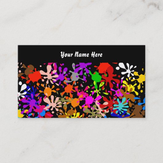 Splatter Wallpaper, Jouw naam hier Visitekaartje (Voorkant)