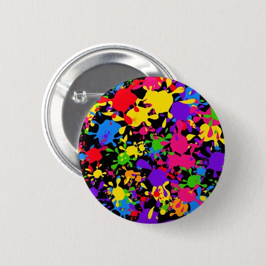 Splatter Wallpaper Ronde Button 5,7 Cm (Voorkant /achterkant)