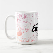 Splatter Waterverf foto en naam Koffiemok (Links)