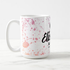 Splatter Waterverf foto en naam Koffiemok