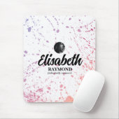 Splatter Waterverf foto en naam Muismat (Met muis)