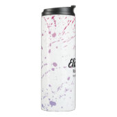 Splatter Waterverf foto en naam Thermosbeker (Gedraaid links)