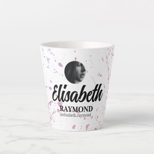 Splatter Waterverf Latte-Mok Latte Mok (Voorkant)