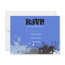 SPLATTERED Bar Bat Mitzvah Reply Card