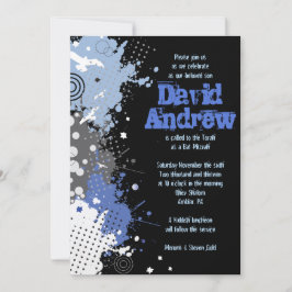 SPLATTERED Bar Bat Mitzvah Uitnodiging