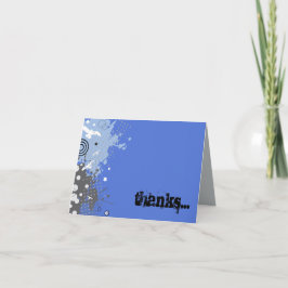 SPLATTERED Bar Mitzvah - Hartelijk dank Bedankkaart