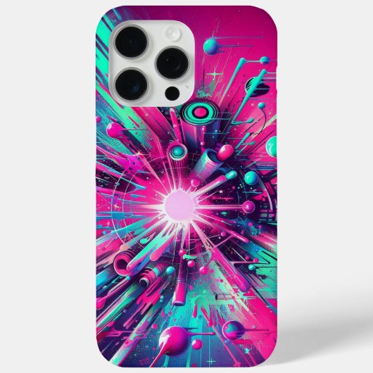 Splattered Chaos: neon verf spatten Case-Mate iPhone Case (Achterkant)