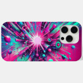 Splattered Chaos: neon verf spatten Case-Mate iPhone Case (Achterkant (horizontaal))