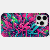 Splattered Chaos: neon verf spatten Case-Mate iPhone Case (Achterkant (horizontaal))