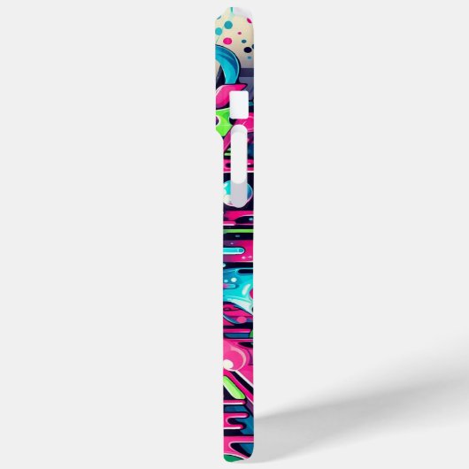 Splattered Chaos: neon verf spatten Case-Mate iPhone Case (Achterkant / Links)