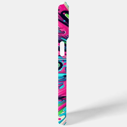 Splattered Chaos: neon verf spatten Case-Mate iPhone Case (Achterkant / Rechts)