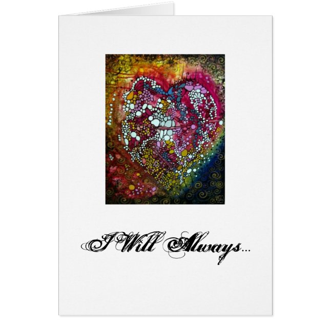 Splattered Heart Love card design! (Voorkant)