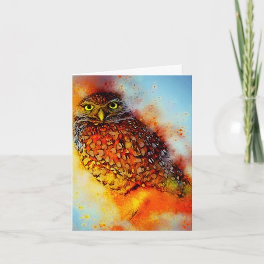 Splattered owlnote card kaart (Voorkant)