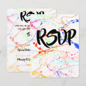 Splattered Wedding RSVP (Voorkant / Achterkant)