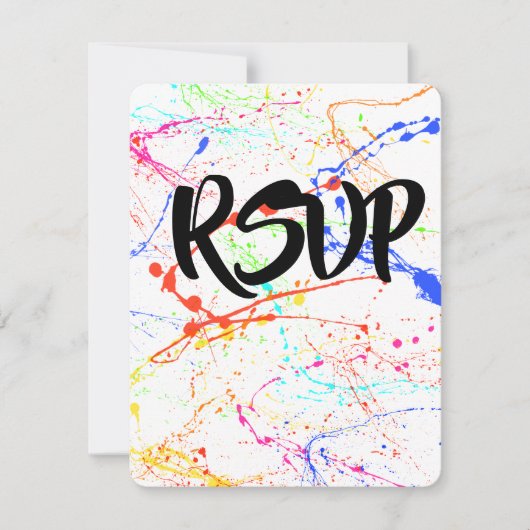 Splattered Wedding RSVP (Voorkant)