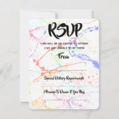 Splattered Wedding RSVP Kaartje (Achterkant)