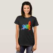 Splattering Paint Llama Drip Painting Llama T-shirt (Voorkant volledig)