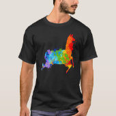 Splattering Paint Llama Drip Painting Llama T-shirt (Voorkant)
