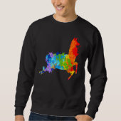 Splattering Paint Llama Drip Painting Llama Trui (Voorkant)