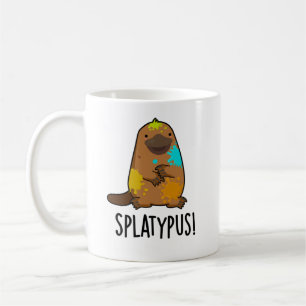 Splatypus Funny Animal Platypus Pun Koffiemok