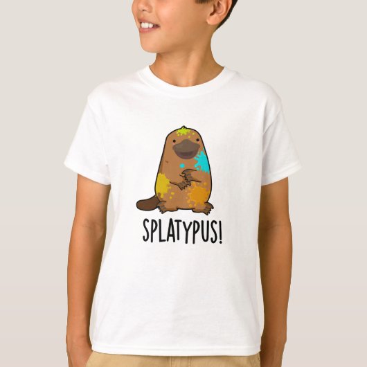 Splatypus Funny Animal Platypus Pun T-shirt (Voorkant)
