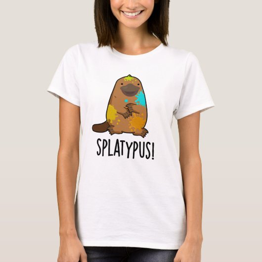 Splatypus Funny Animal Platypus Pun T-shirt (Voorkant)