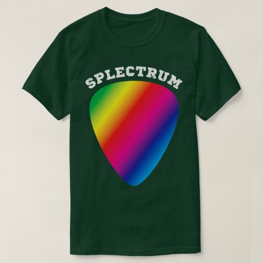 Splectrum regenboog gekleurd plectrum spectrum t-shirt (Design voorkant)