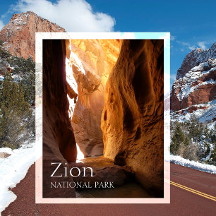 Spleet Canyon, Zion National Park, Utah Postkaart