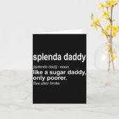 Splenda Papa Grappige Papa Definitie Kaart (Gele Bloem)
