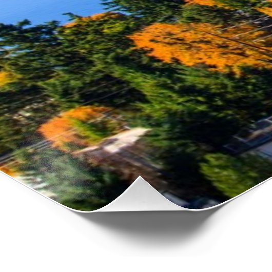 Splendid covu of fall at Bellevue Perfect Poster (Hoek)