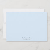 Splendid Cross Photo Baptism Uitnodiging - Blauw (Achterkant)