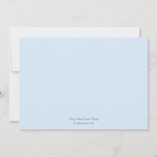 Splendid Cross Photo Baptism Uitnodiging - Blauw (Achterkant)