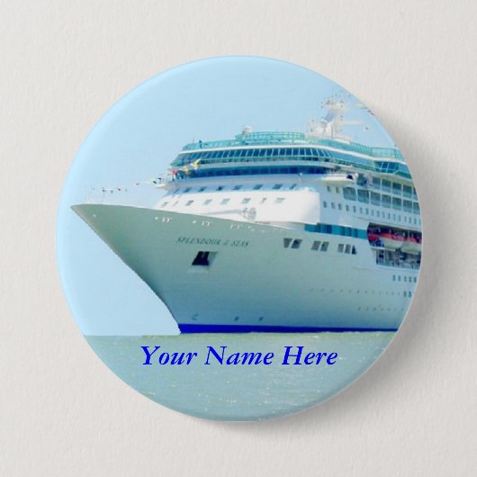 Splendid Cruise Ship Name Badge Ronde Button 7,6 Cm (Voorkant)